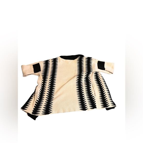 Sanctuary Women Aztec Print Black/Cream Open Sweater Cardigan Sz. Small - Picture 7 of 9